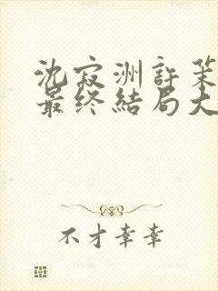 沈寂洲许茉孟姣最终结局大结局封面