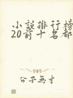 小说排行榜2020前十名都市