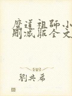 魔道祖师小说无删减版全文txt