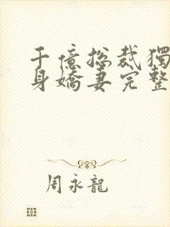 千亿总裁独宠替身娇妻完整版免费阅读封面