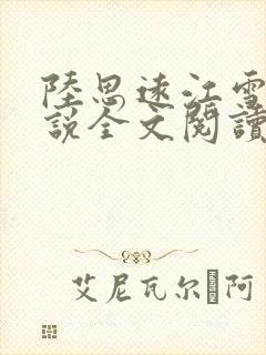 陆思远江雪鸢小说全文阅读封面