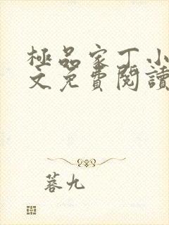 极品家丁小说全文免费阅读