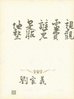他是谁电视剧完整版免费观看高清封面