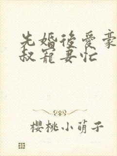 先婚后爱豪门大叔宠妻忙