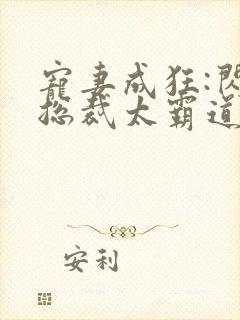 宠妻成狂:闪婚总裁太霸道