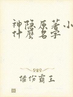 神隐原著小说叫什么名字