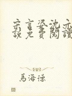 宋言姿沈亦驰小说免费阅读笔趣阁