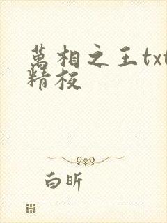 万相之王txt精校