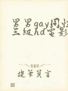 男男gay同性三级hd电影