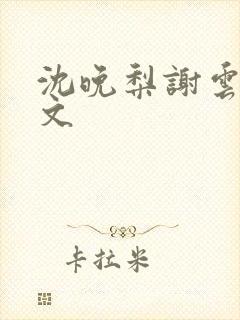 沈晚梨谢云迟全文
