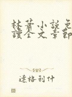 林萧小说免费阅读全文章节