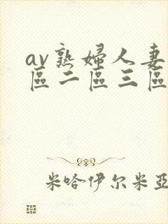 av熟妇人妻一区二区三区