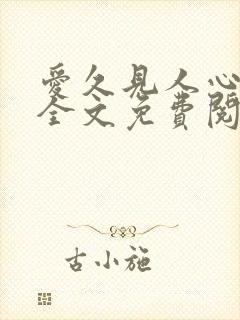 爱久见人心小说全文免费阅读