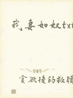 我妻如奴txt封面