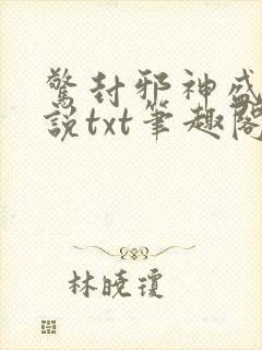 惊封邪神盛宴小说txt笔趣阁封面