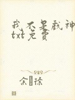 我不是戏神小说txt免费