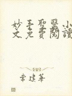 妙手圣医小说全文免费阅读