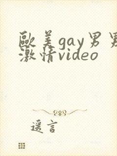 欧美gay男男激情video