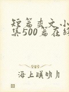 短篇爽文小说合集500篇在线阅读