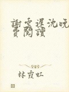 谢云迟沈晚梨免费阅读