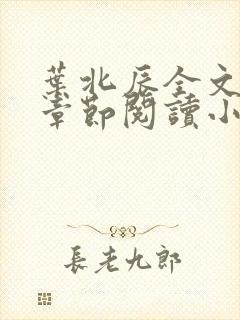 叶北辰全文最新章节阅读小说