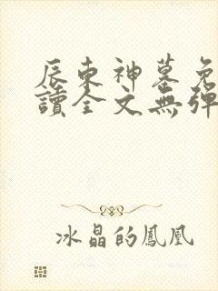 辰东神墓免费阅读全文无弹窗