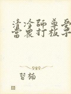 清冷师尊受刑被当众打板子的小说封面