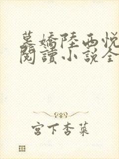 慕娇陆西悦免费阅读小说全文封面