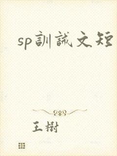 sp训诫文短篇
