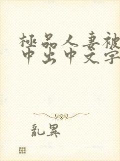 极品人妻被黑人中出中文字幕