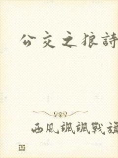 公交之狼诗晴