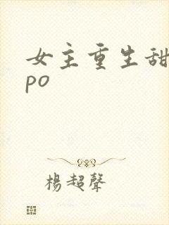 女主重生甜宠文po封面