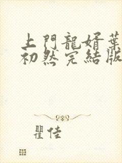 上门龙婿叶辰萧初然完结版免费封面