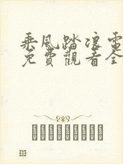 乘风踏浪电视剧免费观看全集高清