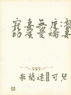 宠妻无度:黎少的蜜爱娇妻