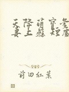 天降萌宝爹地宠妻上瘾 短剧封面