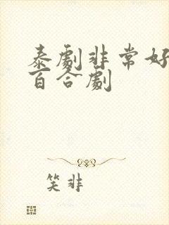 泰剧非常好看的百合剧
