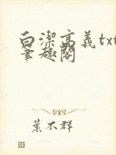 白洁高义txt笔趣阁