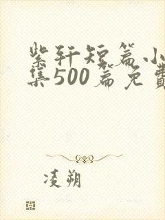 紫轩短篇小说合集500篇免费阅读封面