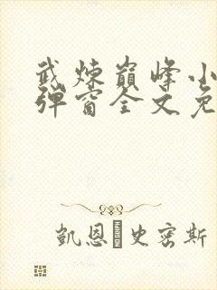 武炼巅峰小说无弹窗全文免费阅读