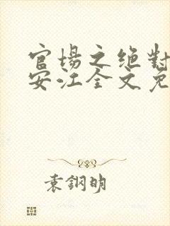 官场之绝对权力安江全文免费阅读封面