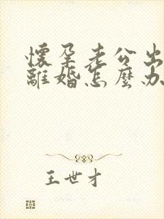 怀孕老公出轨想离婚怎么办