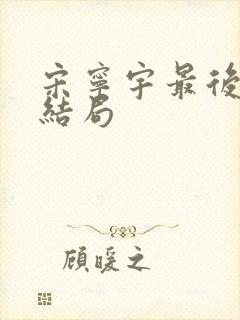 宋宁宇最后什么结局