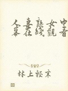 人妻熟女中文字幕在线观看