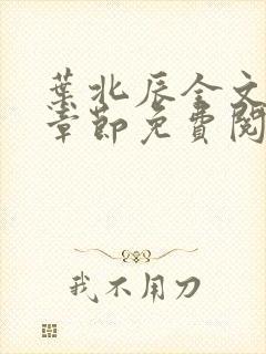 叶北辰全文最新章节免费阅读