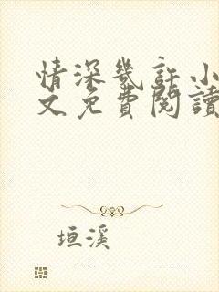 情深几许小说全文免费阅读
