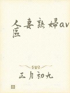 人妻熟妇av一区