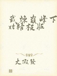 武炼巅峰下载txt精校版
