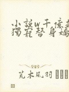 小说w千亿总裁独宠替身娇妻》