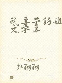 我妻子的姐姐中文字幕